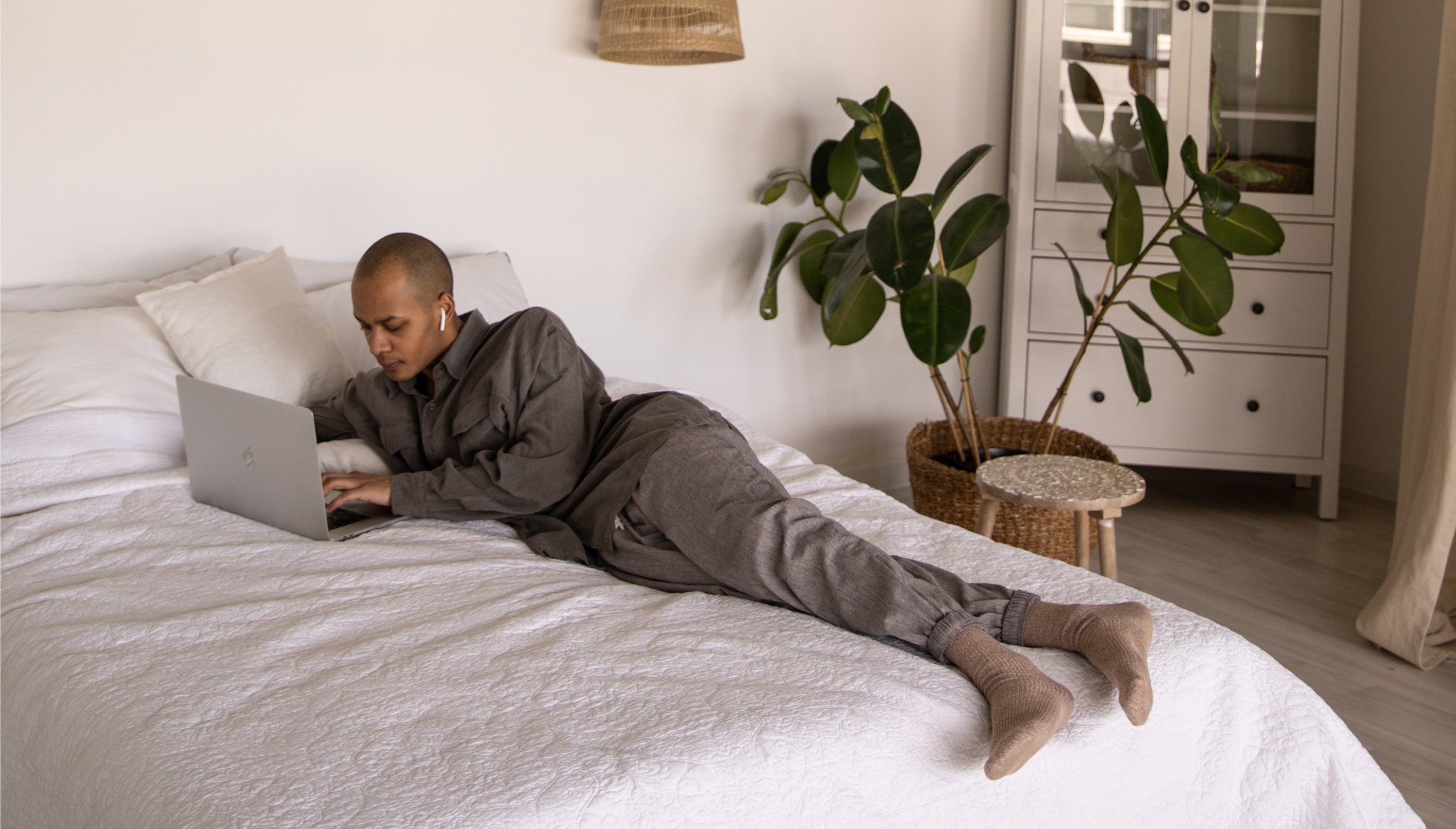 Man relaxing after learning about CBD for men's health.